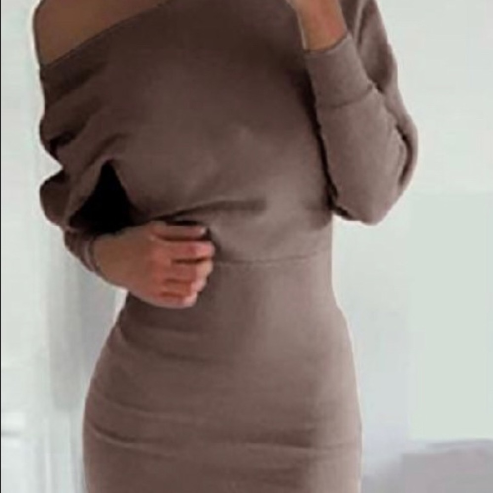 Cute comfy and sexy coffee colored mini
